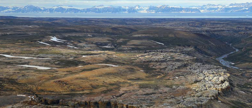 Photo Credit: Upper Jurassic exposure in the southern part of the Jameson Land Basin. GGO/JMJ. https://geoexpro.com/hydrocarbon-potential-of-the-jameson-land-basin/